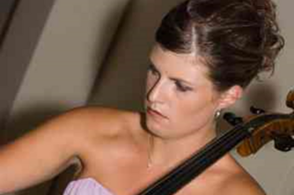 2 Portrait photo of a woman playing cello in evening attire