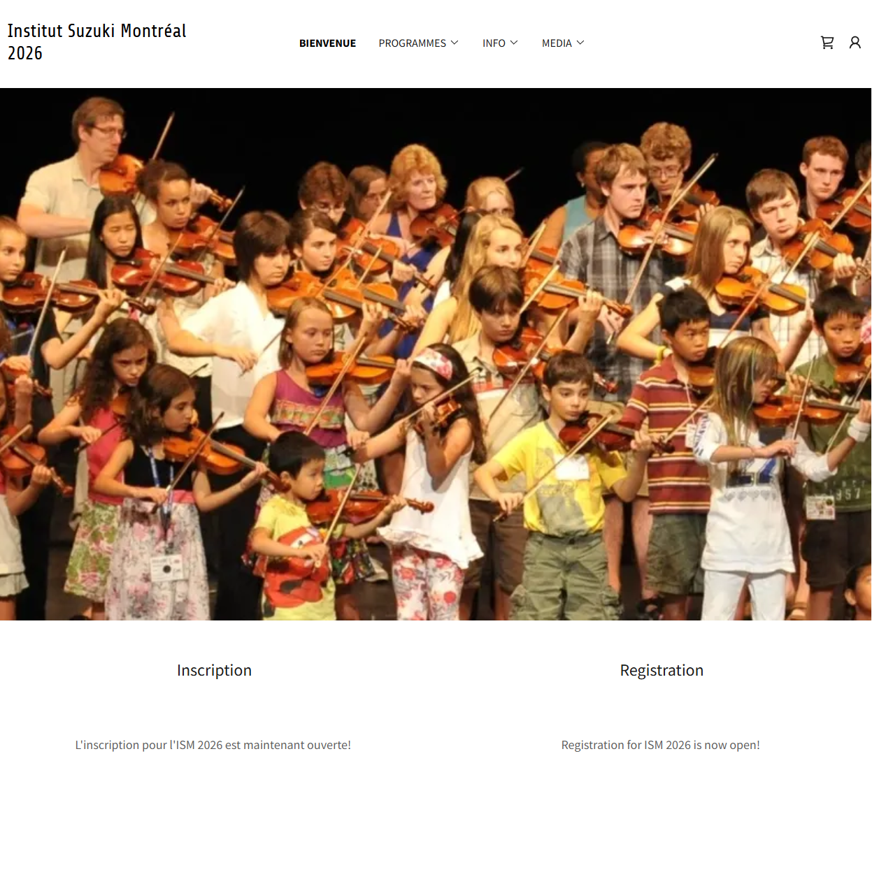 Institut Suzuki Montréal website screenshot